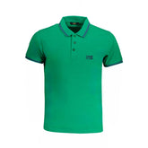 Cavalli Class Green Cotton Polo Shirt -   -  Cavalli Class.